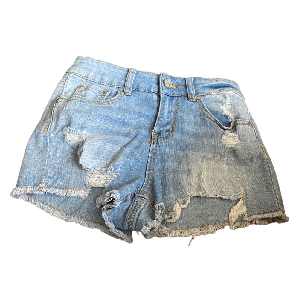 Indigo Rein Jean Distressed Denim Shorts Size 1